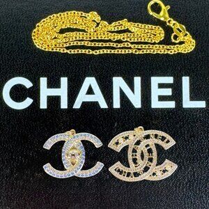 Chanel CC Charm Extra Lg - Authentic Charm with Unbranded Gold-tone Chain